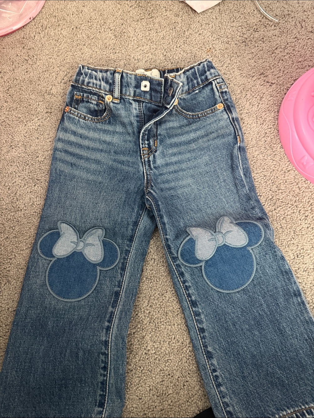 GAP Girls Blue Denim Jeans with Bow Patch Knees